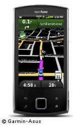 Wie ein reines Navi bietet das Garmin-Asus nüvifone A50 spezielle Features wie z.B. den Nachtmodus